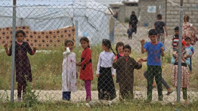 barn på läger i syrien.