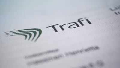 Trafiksäkerhetsverket Trafis logotyp och ordet Trafi på vit botten