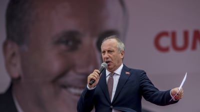 Den förenade oppositionens presidentkandidat Muharrem Ince talar för ett sekulärt, öppet och liberalt Turkiet