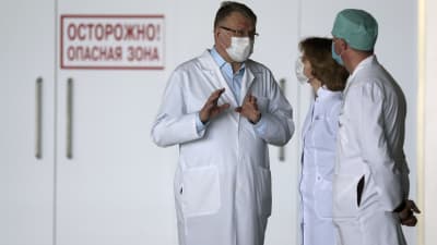 Läkare på sjukhuset Krasnogorsk i Moskva, Ryssland