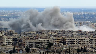 Bombning av östra Ghouta 27.2.2018.