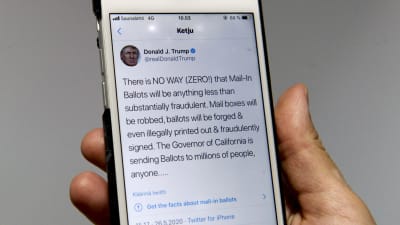 Donald Trump twittrar om misstankar om valfusk