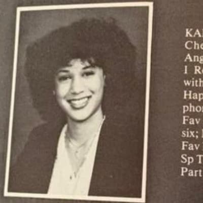 Fotografi av Kamala Harris som18-åring 