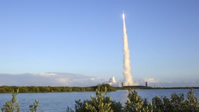 Den här bilden togs den 8 september 2016 då Osiris-Rex inledde sin resa mot Bennu. 