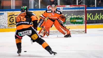 Ukko-Pekka Luukkonen ligadebuterade mot KooKoo den 25 januari 2018.
