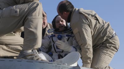 Astronauten Steve Swanson återvände från ISS i en rysk rymdfarkost förra veckan.