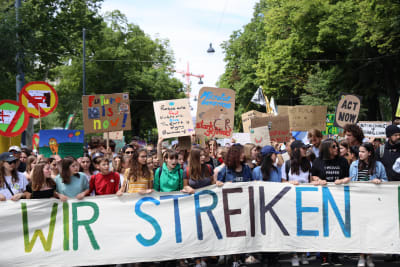 Klimatstrejkande ungdomar i Wien den 31 maj 2019.