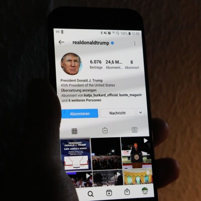 Donald Trumps konto på Instagram.