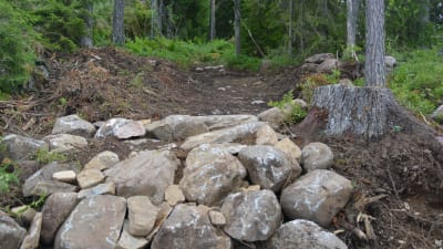 Terrängscyklingsbana i Fiskars.