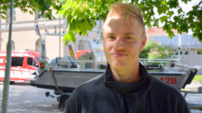 Anders Svahn från Iskmo frivilliga brandkår