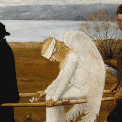 Hugo Simbergin "Haavoittunut enkeli" esitettiin ensimmäisen kerran vuonna 1903.