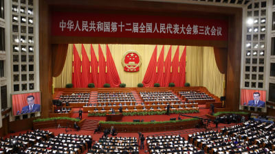 Kinas ledning samlas till den 12 nationella folkkongressen i Peking.