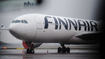 Den främre delen att ev Finnair-plan. 