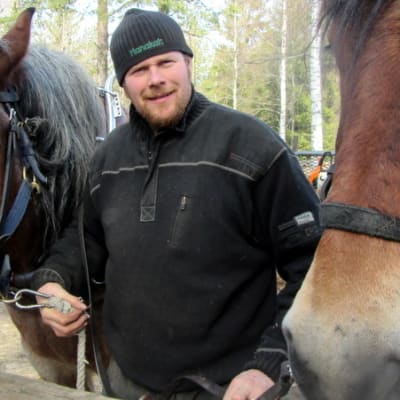 Miika Åfeltin työkavereita ovat hevoset