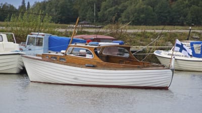 En träbåt från början av 1960-talet