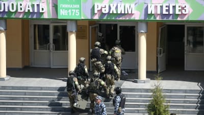 Skolskjutning i Kazan i Ryssland