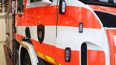 Närbild på en brandbil