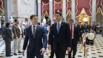 Paul Ryan gläds åt segern i representanthuset.