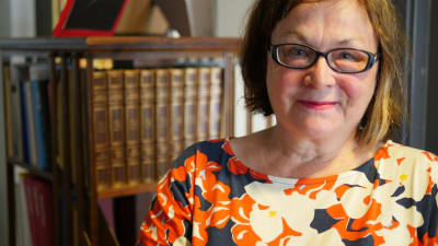 Pia Ahlbäck, litteraturvetare och Orwell-kännare på Åbo Akademi.