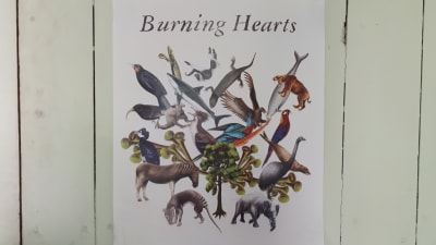 Burning Hearts logo.