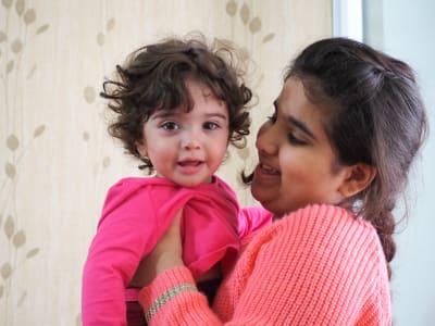 Omar Hasan i Turkiet med sin familj.
