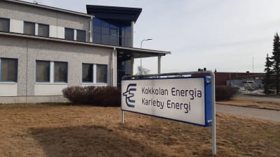 Skylt utanför Karleby Energis huvudkontor.