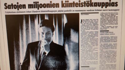 Bild på affärsmannen Johan Ulander i Helsingin Sanomat september 1993.