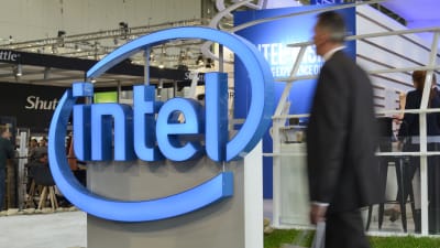 Processortillverkaren Intels logo.