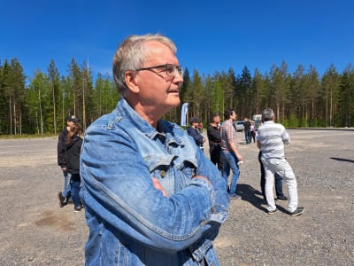 Stefan Dahlbo på invigningen av Takanebackens vindpark i Malax.