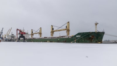 Fraktfartyget Smew i Mussalo i Kotka hamn.