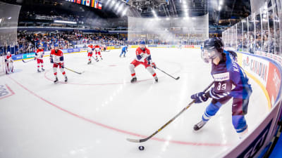 Ishockeymatch mellan FInland och Tjeckien.