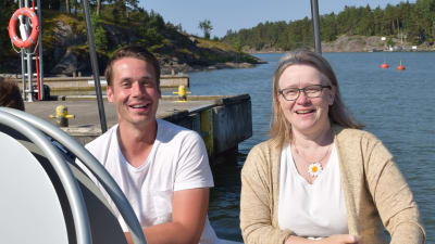 SFP:aren Henrik Wickström och De Grönas Elina Ahde.