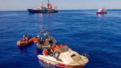 Räddningsoperation på Medelhavet utanför Libyen 22.8.2020