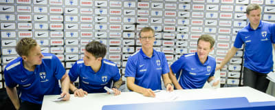 Antti Niemi, Simo Valakari, Markku Kanerva, Jonatan Johansson och Henri Lehto.