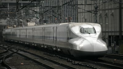 Shinkansen-snabbtåg i Japan.
