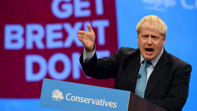 Boris Johnson talade i Manchester inför Tories 1.10.2019