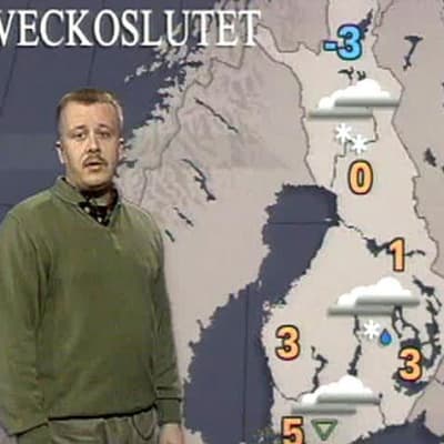 Juha Föhr berättar om vädret.