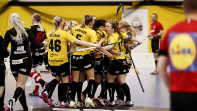 PSS-spelare jublar i en ring