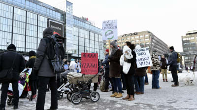 Demonstration på Narinken.