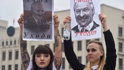 Demonstration i Minsk 23.8.2020
