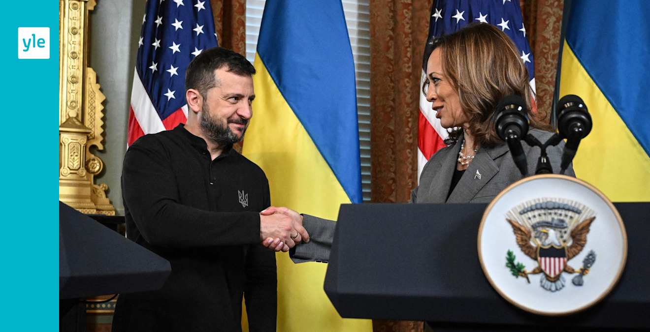 Kamala Harris med Zelenskyj vid sin sida ”USA får inte isolera sig