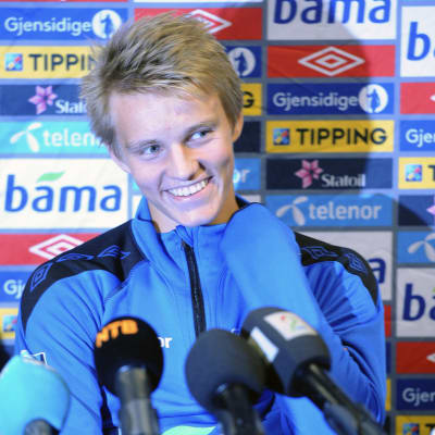 Martin Ödegaard inför sin första EM-kvalmatch för Norge.