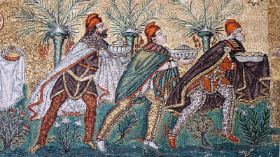 Mosaik av de tre vise männen.