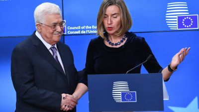 Mahmoud Abbas och Federica Mogherini