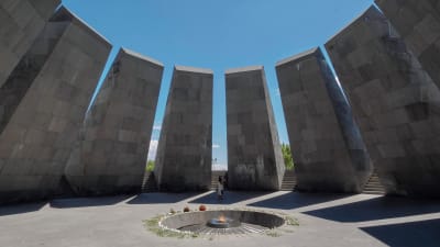 Minnesmärket för folkmordet på armenier i Armeniens huvudstad Jerevan