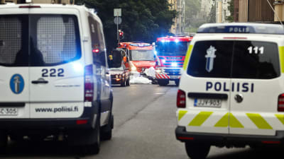 Olycksplatsen i Helsingfors 28.7.2017.