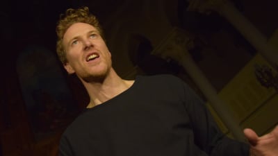 Skådespelaren Johan Fagerudd som Martin Luther
