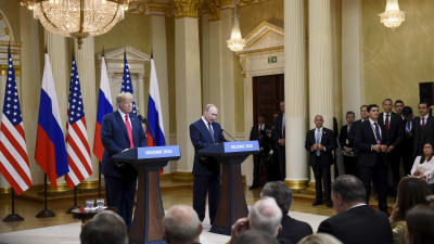 trump och Putin - Presskonferens