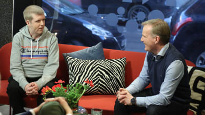 Tom Håkans och Robert Bergholm i Efter Nios soffa.