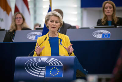 EU-kommissionens ordförande Ursula von der Leyen höll ett tal till EU-parlamentet där hon bland annat tog upp åtgärder för att få ner priset på energi. 